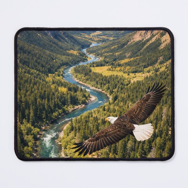 Item preview, Majestic Eagle Over Mountain Valley designed and sold by ptabf25.
