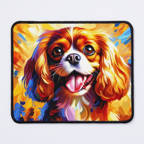 Item preview, Blenheim Cavalier King Charles Spaniel Acrylic Art Portrait designed and sold by Puppy Puzzles Plus.