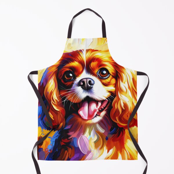Item preview, Blenheim Cavalier King Charles Spaniel Acrylic Art Portrait designed and sold by Puppy Puzzles Plus.