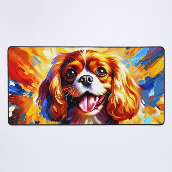 Item preview, Blenheim Cavalier King Charles Spaniel Acrylic Art Portrait designed and sold by Puppy Puzzles Plus.