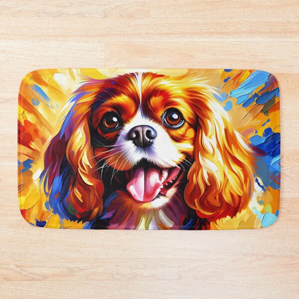 Item preview, Blenheim Cavalier King Charles Spaniel Acrylic Art Portrait designed and sold by Puppy Puzzles Plus.