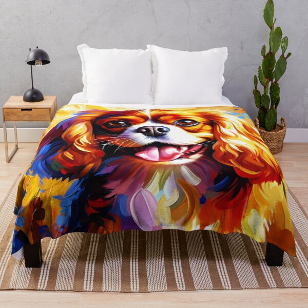 Item preview, Blenheim Cavalier King Charles Spaniel Acrylic Art Portrait designed and sold by Puppy Puzzles Plus.