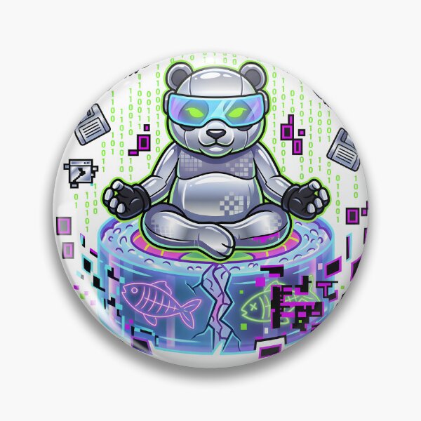 Item preview, Eat Glitch Repeat — Y2K Cyber Grunge Sushi Panda Hacker designed and sold by The Grumpy Pet Club.