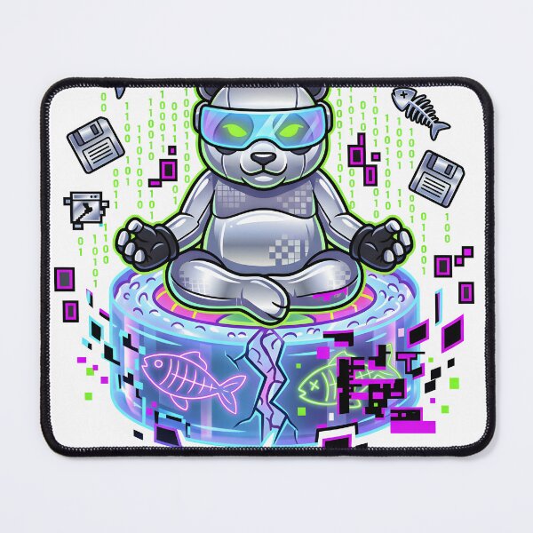 Item preview, Eat Glitch Repeat — Y2K Cyber Grunge Sushi Panda Hacker designed and sold by The Grumpy Pet Club.