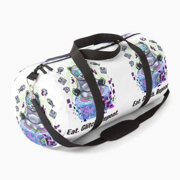 Item preview, Eat Glitch Repeat — Y2K Cyber Grunge Sushi Panda Hacker designed and sold by The Grumpy Pet Club.
