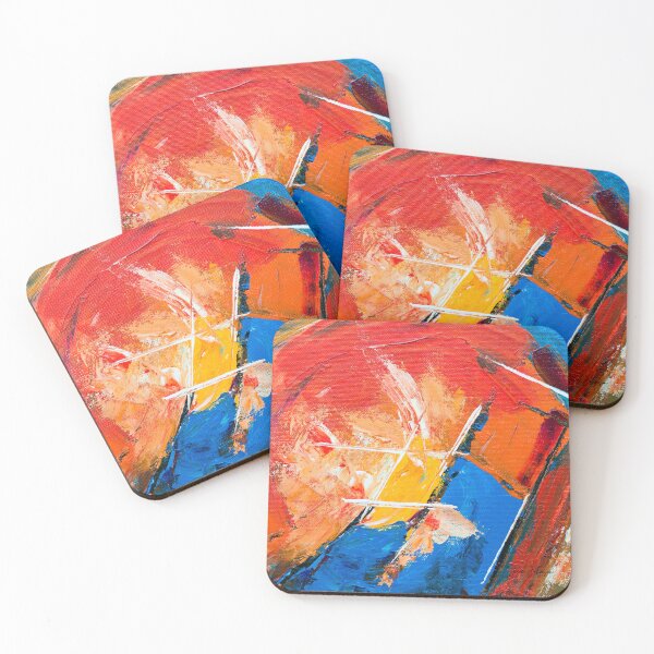 Item preview, Chromatic pulse – vibrant abstract energy painting designed and sold by BlueBerry45.