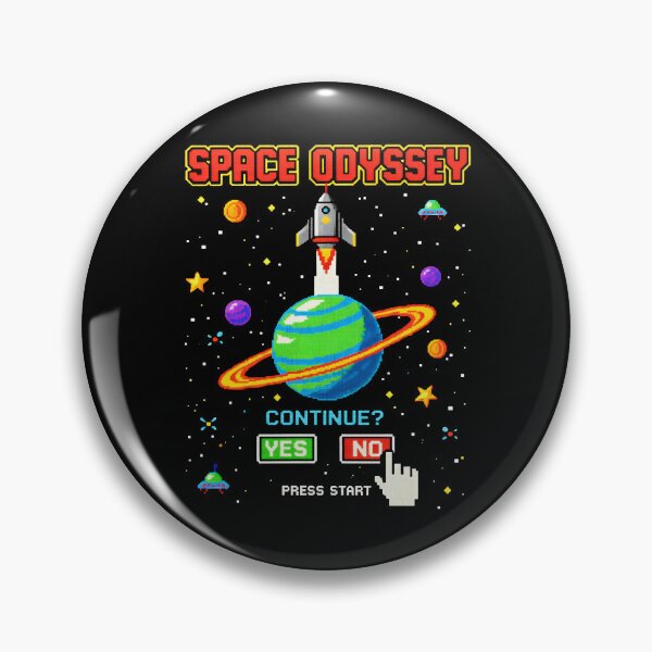Item preview, Space Odyssey Retro Gaming T-Shirt - 8-Bit Pixel Art Rocket Arcade designed and sold by Cree8if.