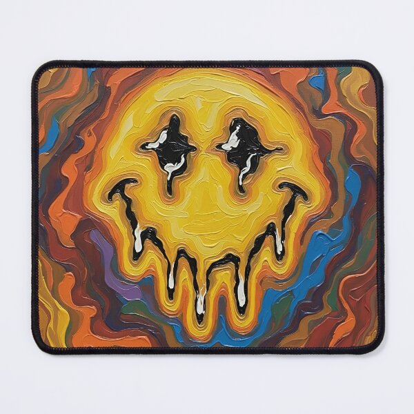 Item preview, Melting Smiley Face Colorful Acrylic Pour Palette Knife Art designed and sold by GymTanLaundry.