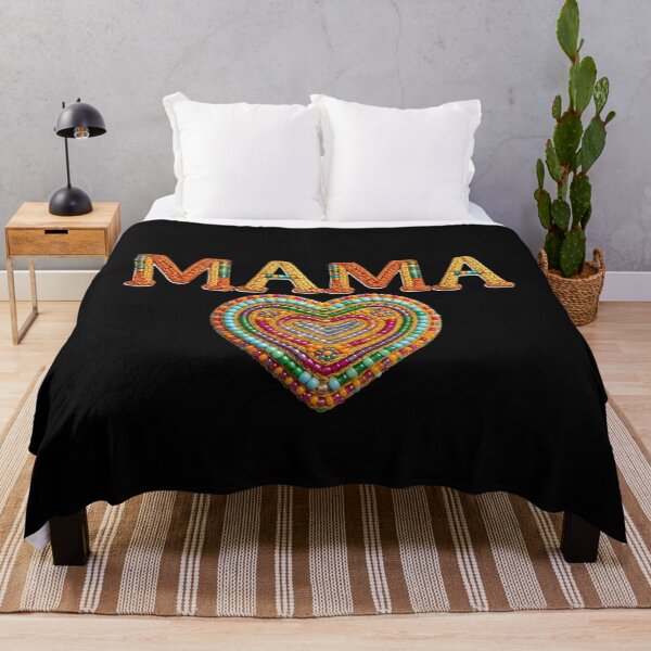 Item preview, Boho Mama Beaded Heart Design | Retro Western Mom Graphic | embroidery designed and sold by Lozarux.