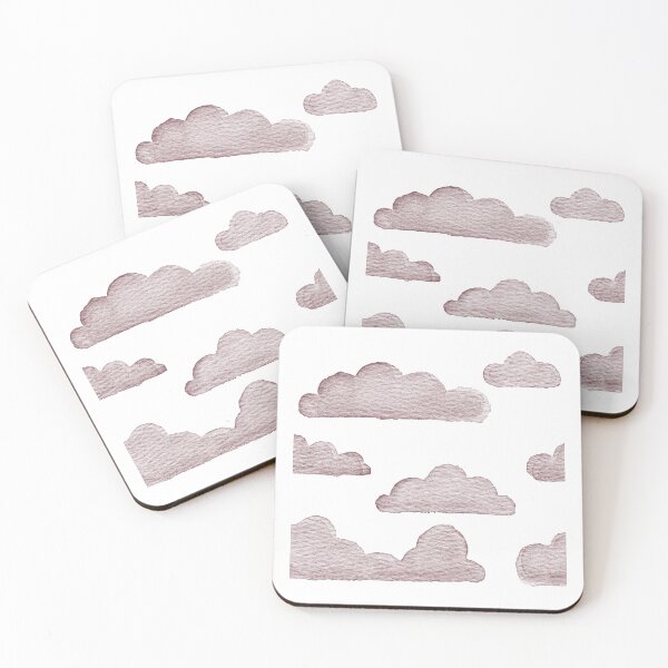 Item preview, Dreamtime Clouds Watercolor Pattern - Snow + Wine - No BG Texture designed and sold by Irene Estelle.
