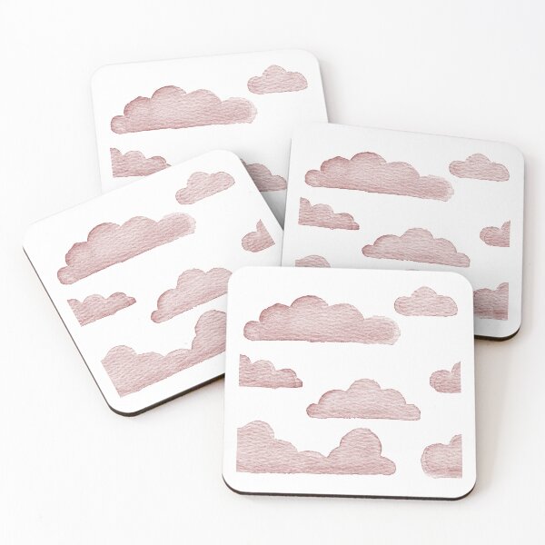 Item preview, Dreamtime Clouds Watercolor Pattern - Snow + Ruby - No BG Texture designed and sold by Irene Estelle.