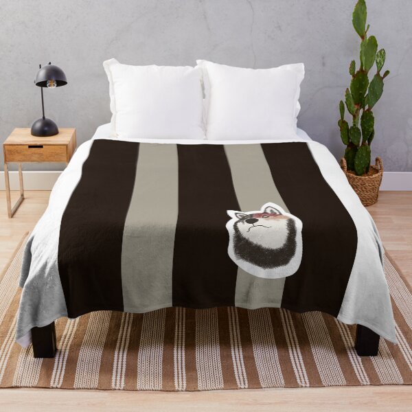 Item preview, Thick stripe (black,grege) with Shiba Inu designed and sold by ShibaCruise-On.
