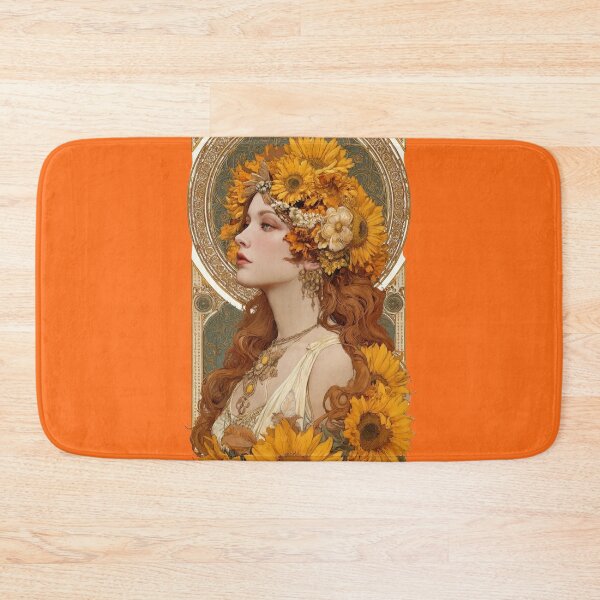 Item preview, Vintage 1950s Sunflower Pin-Up Girl Sticker – Golden Gingham Aesthetic designed and sold by SunPeachRetro.