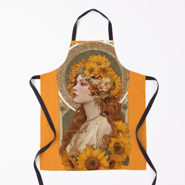 Item preview, Vintage 1950s Sunflower Pin-Up Girl Sticker – Golden Gingham Aesthetic designed and sold by SunPeachRetro.