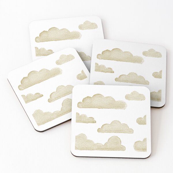 Item preview, Dreamtime Clouds Watercolor Pattern - Snow + Ochre - No BG Texture designed and sold by Irene Estelle.