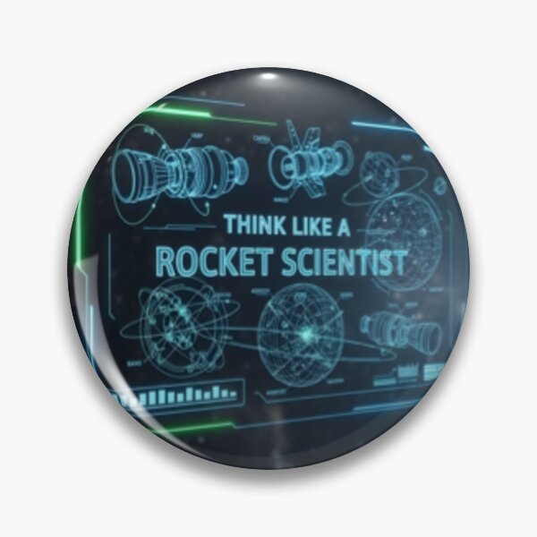 Item preview, Think Like a Rocket Scientist – Futuristic Space Tech Blueprint Design designed and sold by Altair_.