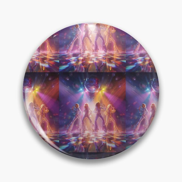 Item preview, ABBA Disco Lights Retro Pop Energy Illustration designed and sold by SHOCAMPOS DESIGNS .