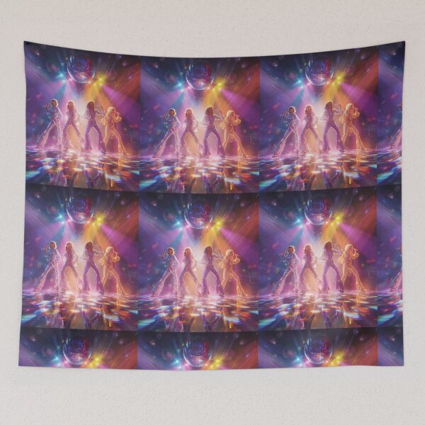 Item preview, ABBA Disco Lights Retro Pop Energy Illustration designed and sold by SHOCAMPOS DESIGNS .
