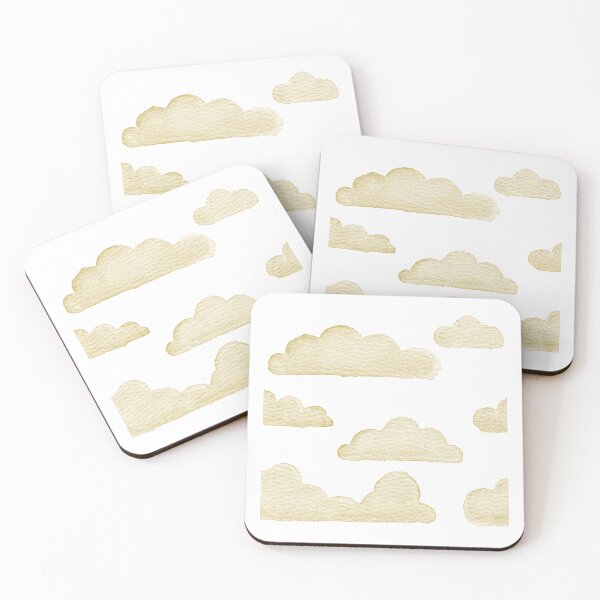 Item preview, Dreamtime Clouds Watercolor Pattern - Snow + Saffron - No BG Texture designed and sold by Irene Estelle.