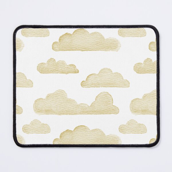 Item preview, Dreamtime Clouds Watercolor Pattern - Snow + Saffron - No BG Texture designed and sold by Irene Estelle.
