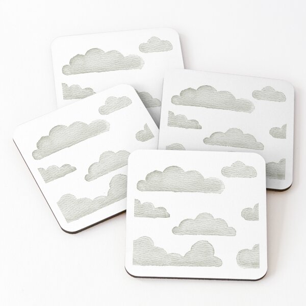 Item preview, Dreamtime Clouds Watercolor Pattern - Snow + Sage - No BG Texture designed and sold by Irene Estelle.