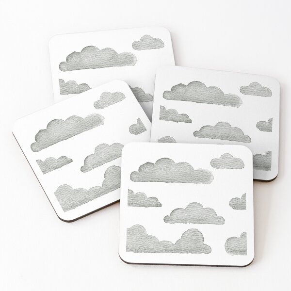 Item preview, Dreamtime Clouds Watercolor Pattern - Snow + Pine - No BG Texture designed and sold by Irene Estelle.