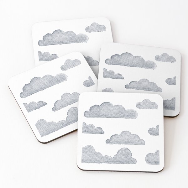 Item preview, Dreamtime Clouds Watercolor Pattern - Snow + Dusk - No BG Texture designed and sold by Irene Estelle.