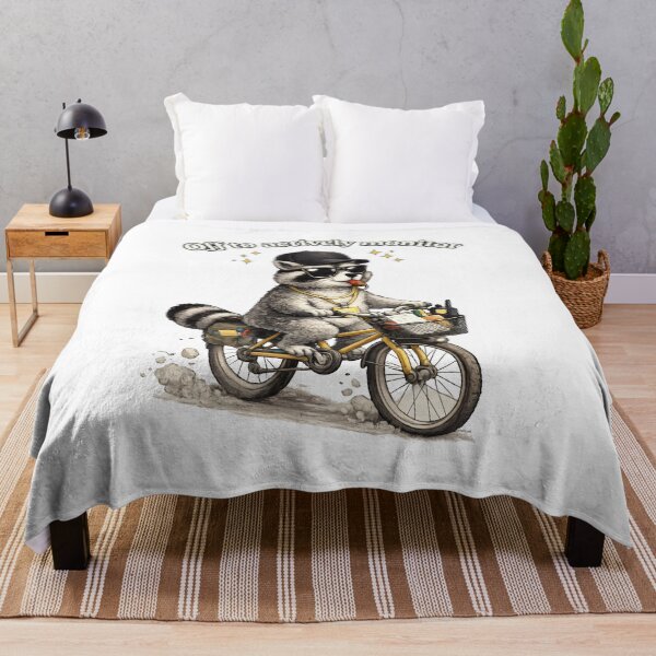 Item preview, Off To Actively Monitor - Funny Security Guard Raccoon On Bike designed and sold by Axivra.