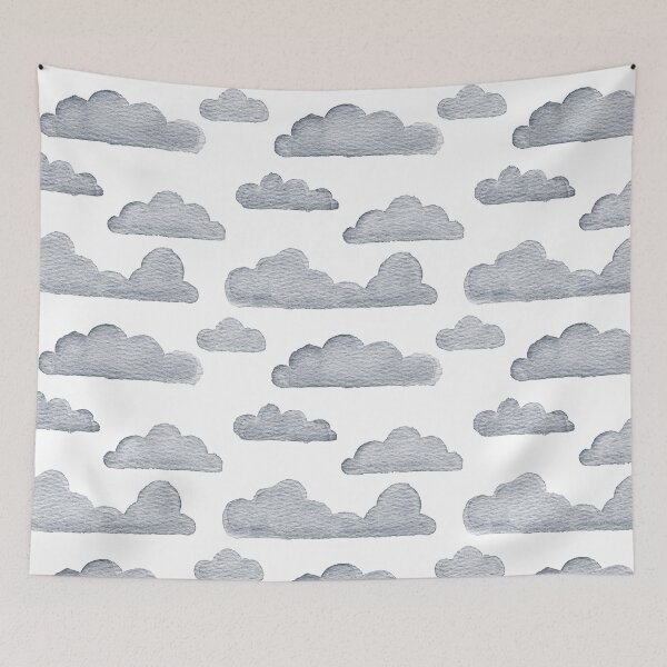 Item preview, Dreamtime Clouds Watercolor Pattern - Snow + Dusk - No BG Texture designed and sold by Irene Estelle.