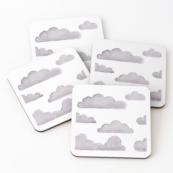 Item preview, Dreamtime Clouds Watercolor Pattern - Snow + Fig - No BG Texture designed and sold by Irene Estelle.