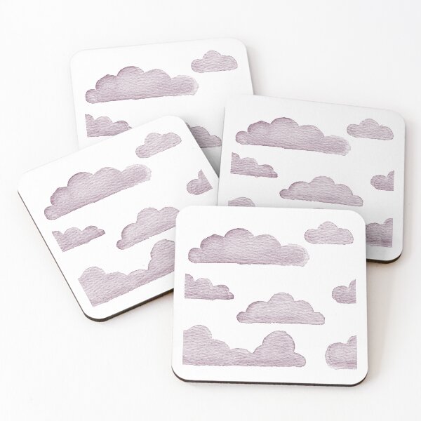 Item preview, Dreamtime Clouds Watercolor Pattern - Snow + Beet - No BG Texture designed and sold by Irene Estelle.