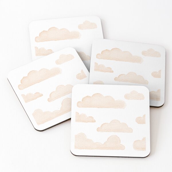 Item preview, Dreamtime Clouds Watercolor Pattern - Snow + Melon - No BG Texture designed and sold by Irene Estelle.