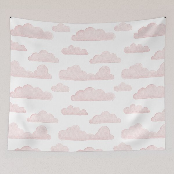 Item preview, Dreamtime Clouds Watercolor Pattern - Snow + Rose - No BG Texture designed and sold by Irene Estelle.