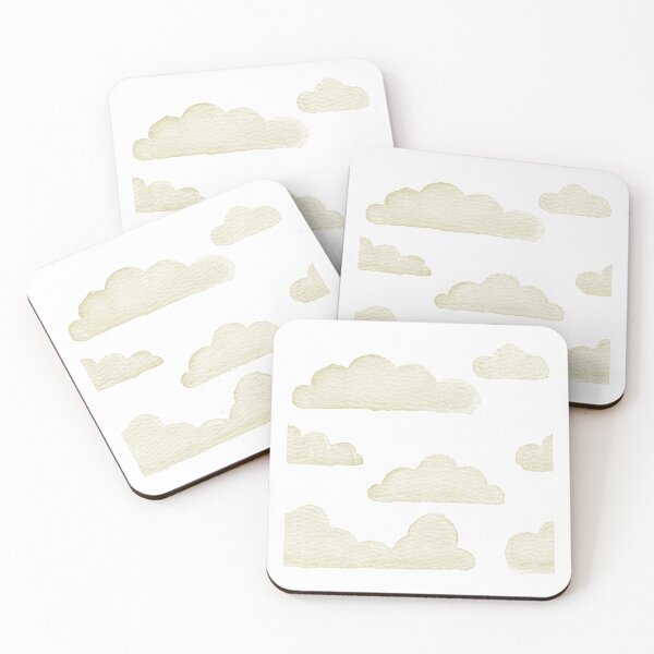 Item preview, Dreamtime Clouds Watercolor Pattern - Snow + Gold - No BG Texture designed and sold by Irene Estelle.