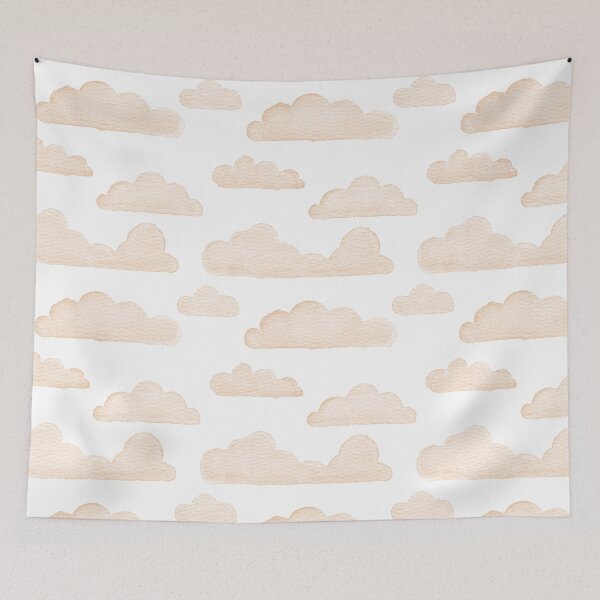 Item preview, Dreamtime Clouds Watercolor Pattern - Snow + Melon - No BG Texture designed and sold by Irene Estelle.