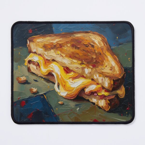 Item preview, Grilled Cheese Colorful Acrylic Pour Palette Knife Art designed and sold by GymTanLaundry.