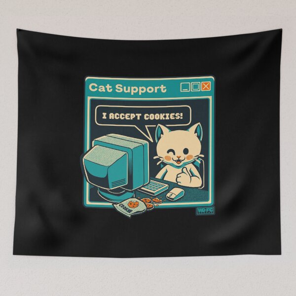 Item preview, Tech Support I Accept Cookies Cat designed and sold by World Domination For Cats ®.