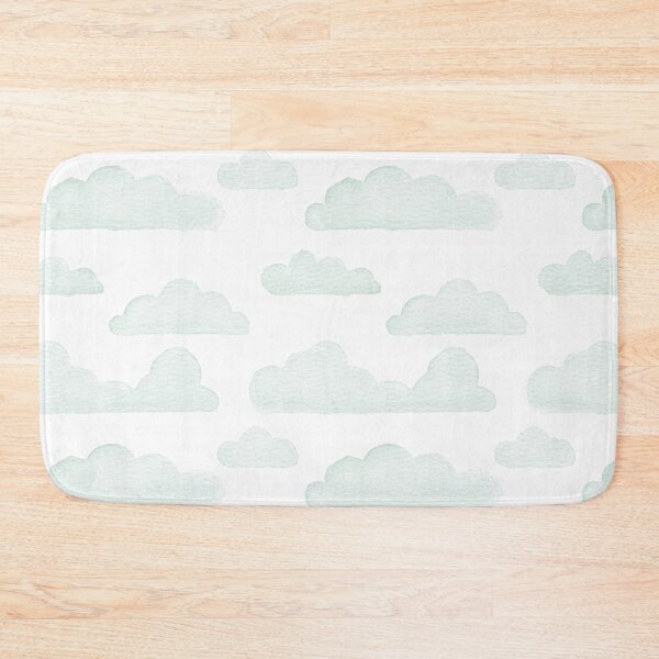 Item preview, Dreamtime Clouds Watercolor Pattern - Snow + Mint - No BG Texture designed and sold by Irene Estelle.