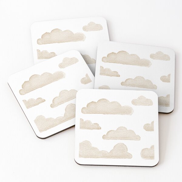 Item preview, Dreamtime Clouds Watercolor Pattern - Snow + Fawn - No BG Texture designed and sold by Irene Estelle.