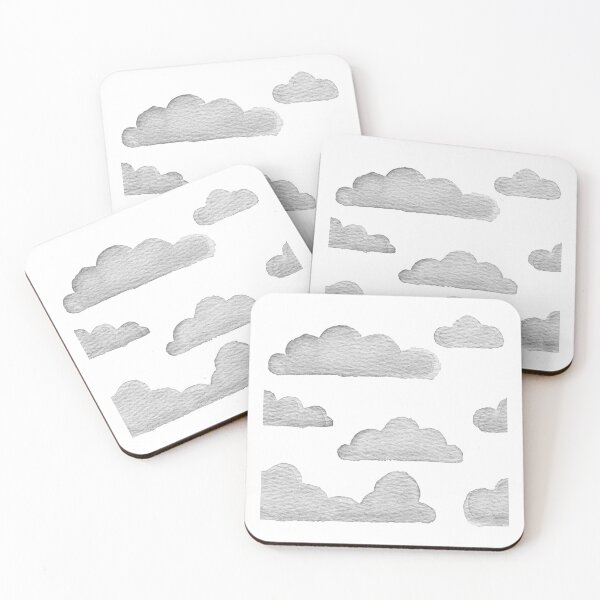 Item preview, Dreamtime Clouds Watercolor Pattern - Snow + Slate - No BG Texture designed and sold by Irene Estelle.