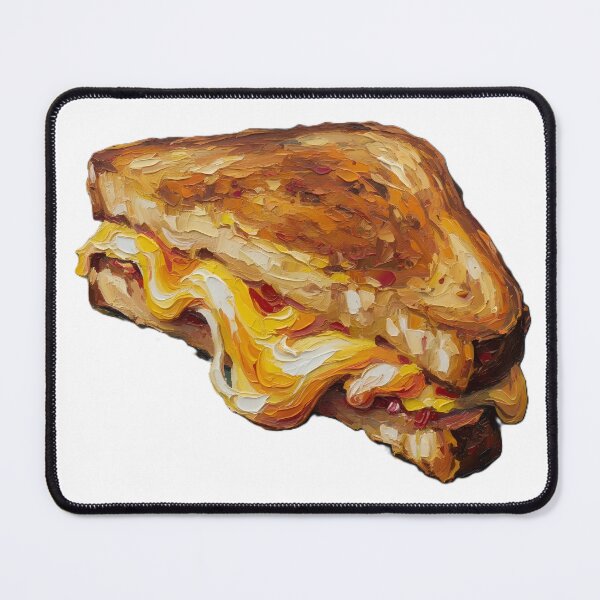 Item preview, Grilled Cheese Colorful Acrylic Pour Palette Knife Art designed and sold by GymTanLaundry.