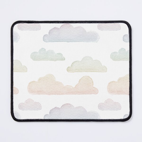 Item preview, Dreamtime Clouds Watercolor Pattern - Snow + Rainbow Sorbet - No BG Texture designed and sold by Irene Estelle.