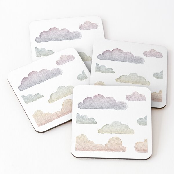 Item preview, Dreamtime Clouds Watercolor Pattern - Snow + Rainbow Sunset - No BG Texture designed and sold by Irene Estelle.