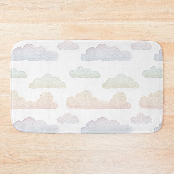 Item preview, Dreamtime Clouds Watercolor Pattern - Snow + Rainbow Sorbet - No BG Texture designed and sold by Irene Estelle.