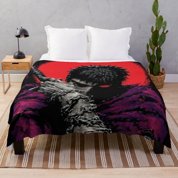 Item preview, Anime Warrior Red Moon Sword Hug Art designed and sold by RamyGallery.