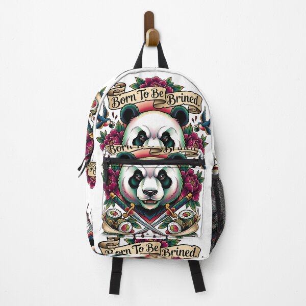 Item preview, Born To Be Brined — Neo-Traditional Tattoo Flash Sushi Panda designed and sold by The Grumpy Pet Club.