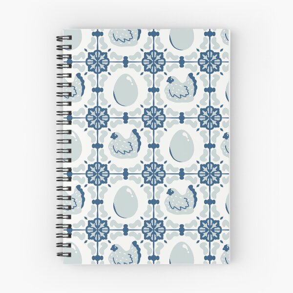 Item preview, Blue Chicken and Egg Tile Pattern designed and sold by KelseyNY.
