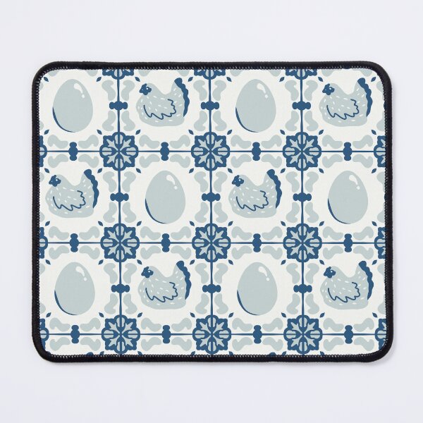 Item preview, Blue Chicken and Egg Tile Pattern designed and sold by KelseyNY.