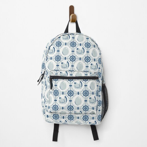 Item preview, Blue Chicken and Egg Tile Pattern designed and sold by KelseyNY.