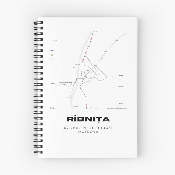 Item preview, Rîbniţa Moldova Map Print | Minimalist Street Map Art | Modern Travel Poster designed and sold by RM-Journey.
